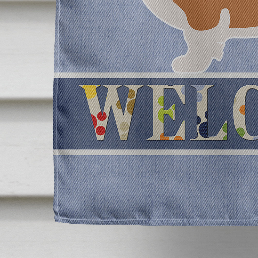 Pembroke Welsh Corgi Welcome House Flag 28x40 Porch Sleeve Pole Decorative Outside Yard Banner Artwork Wall Hanging, Polyester