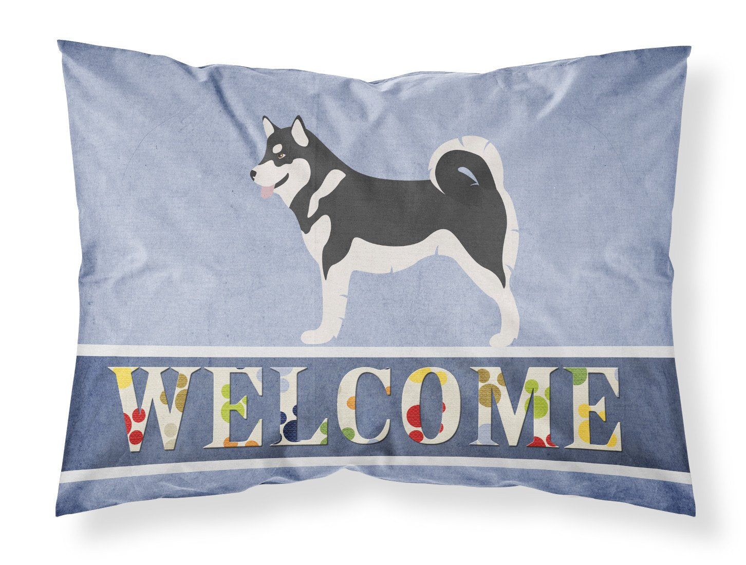 Alaskan Malamute Welcome Standard Pillowcase Lightweight Super Soft Easy Care Decorative Artwork Pillowcase, Standard