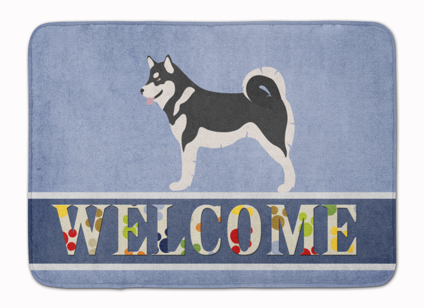 Alaskan Malamute Welcome Memory Foam Kitchen Mat Machine Washable Anti-Fatigue Cushion Comfort Bath or Kitchen Rug
