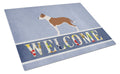 Pit Bull Terrier Welcome Cutting Board Tempered Glass Kitchen Cutting Surface, Heat Resistant Chopping, Non-Slip Feet, Food Prep & Serving