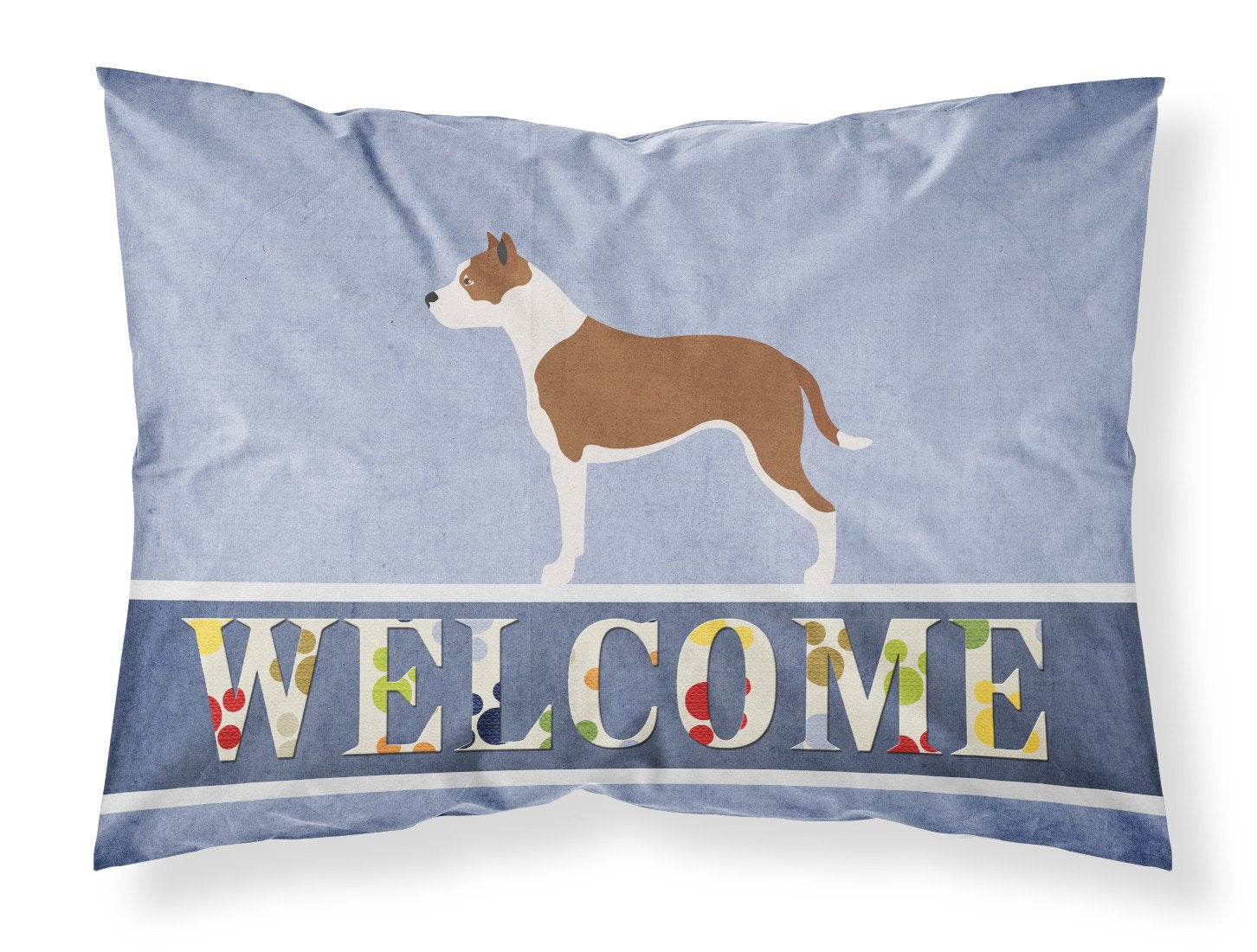 Pit Bull Terrier Welcome Standard Pillowcase Lightweight Super Soft Easy Care Decorative Artwork Pillowcase, Standard