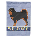 Tibetan Mastiff Welcome House Flag 28x40 Porch Sleeve Pole Decorative Outside Yard Banner Artwork Wall Hanging, Polyester