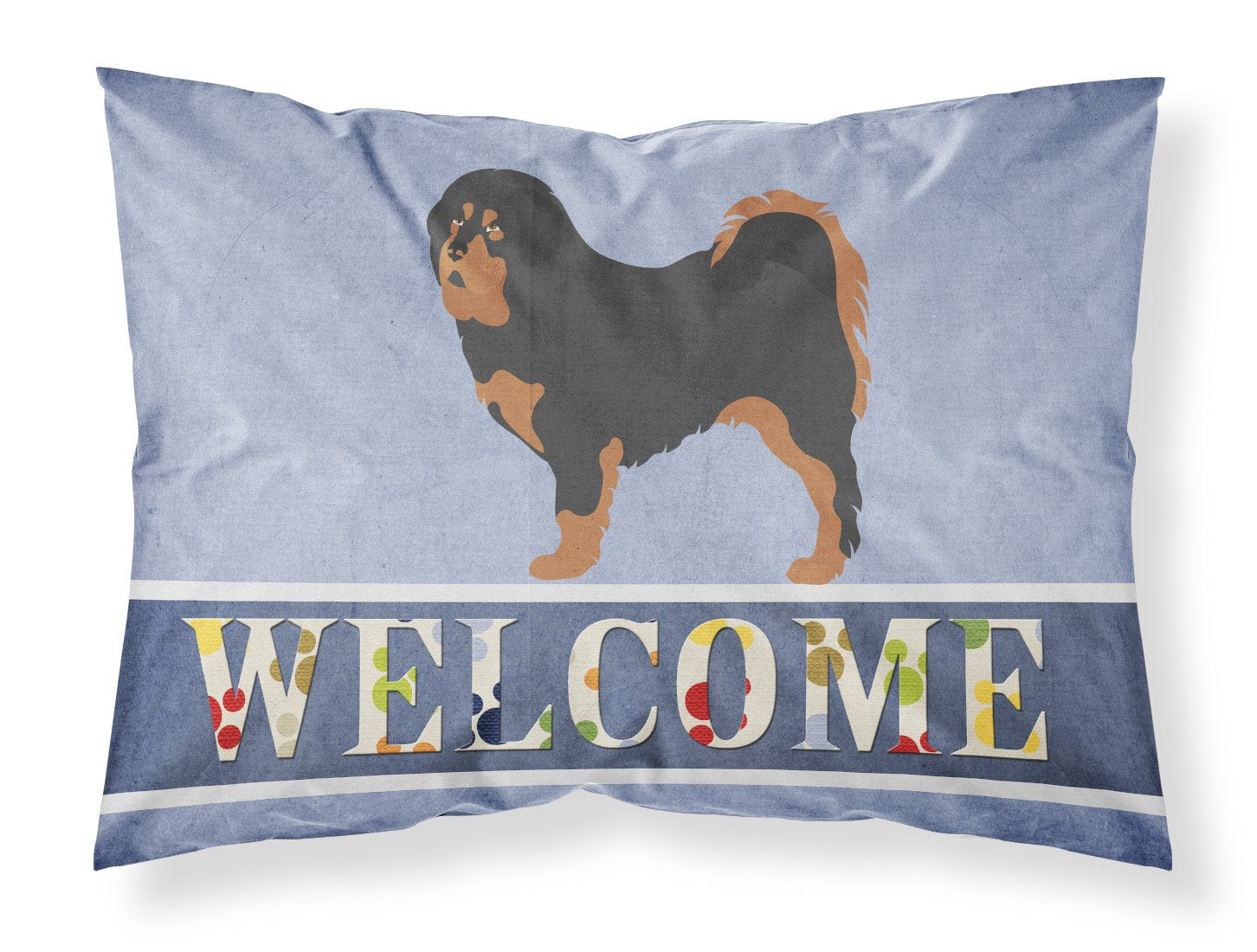Tibetan Mastiff Welcome Standard Pillowcase Lightweight Super Soft Easy Care Decorative Artwork Pillowcase, Standard