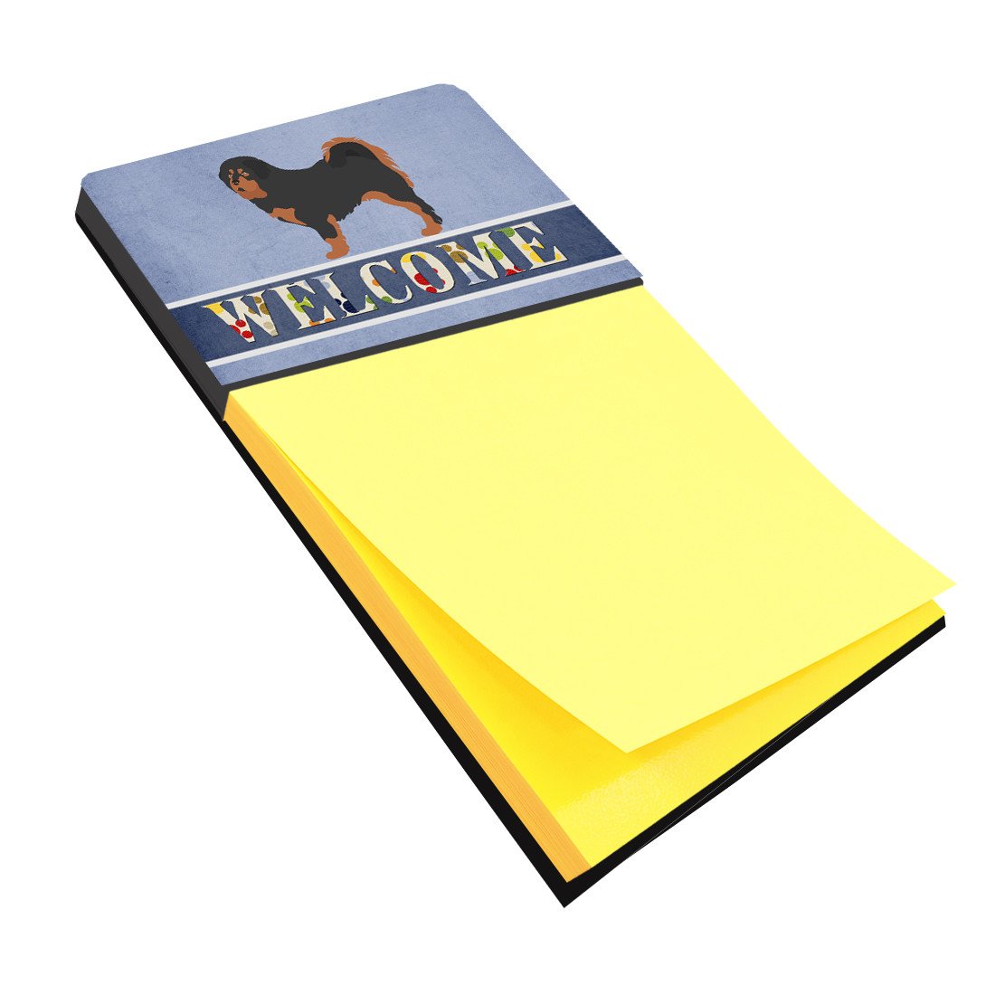 Tibetan Mastiff Welcome Watercolor Sticky Note Holder Refillable Dispenser Desk Accessory 3x3 Pad Gift