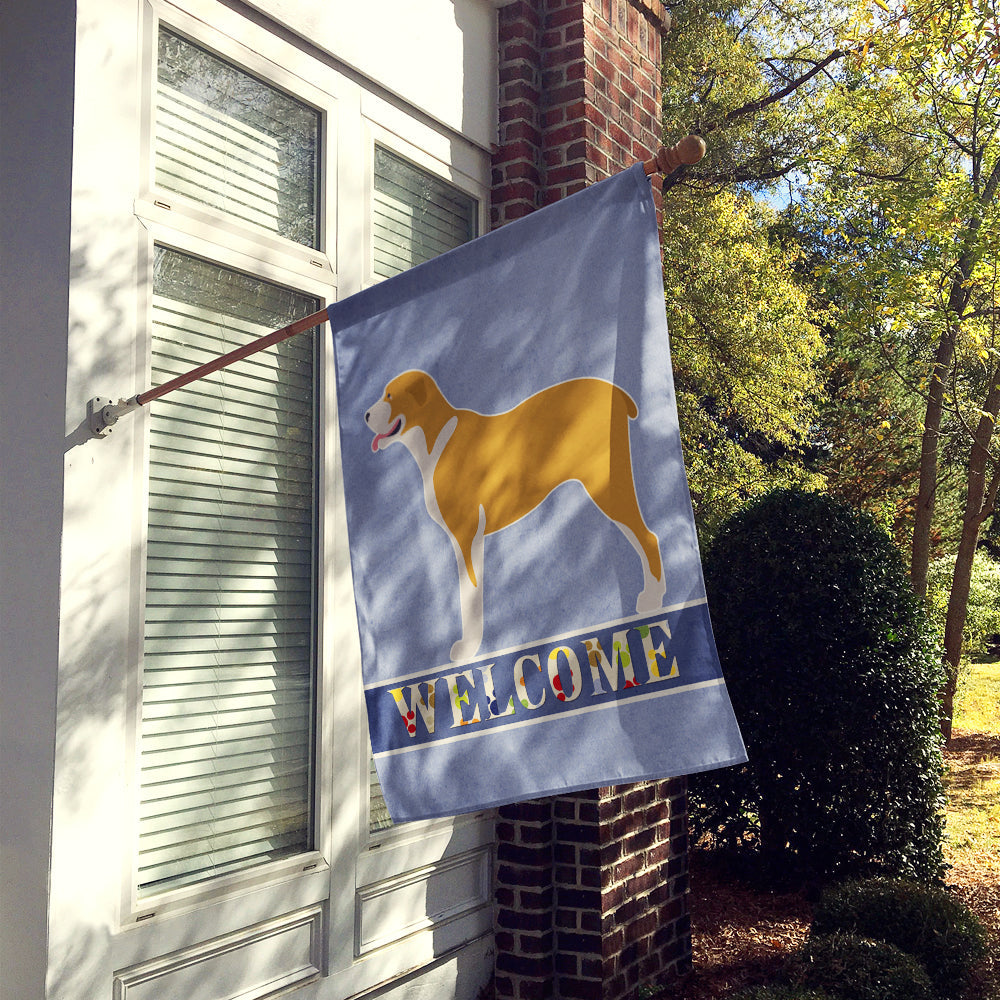 Belgium Mastiff Welcome House Flag 28x40 Porch Sleeve Pole Decorative Outside Yard Banner Artwork Wall Hanging, Polyester