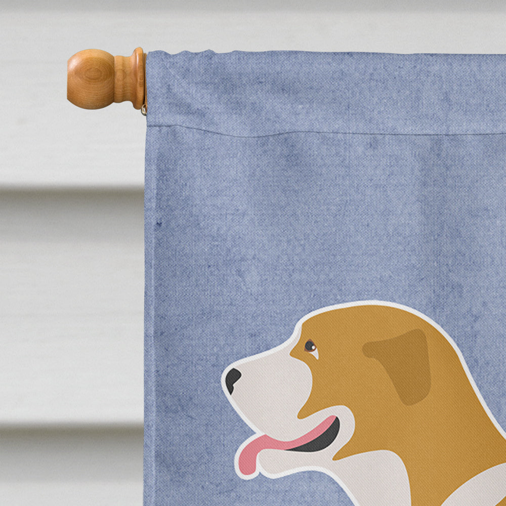 Belgium Mastiff Welcome House Flag 28x40 Porch Sleeve Pole Decorative Outside Yard Banner Artwork Wall Hanging, Polyester