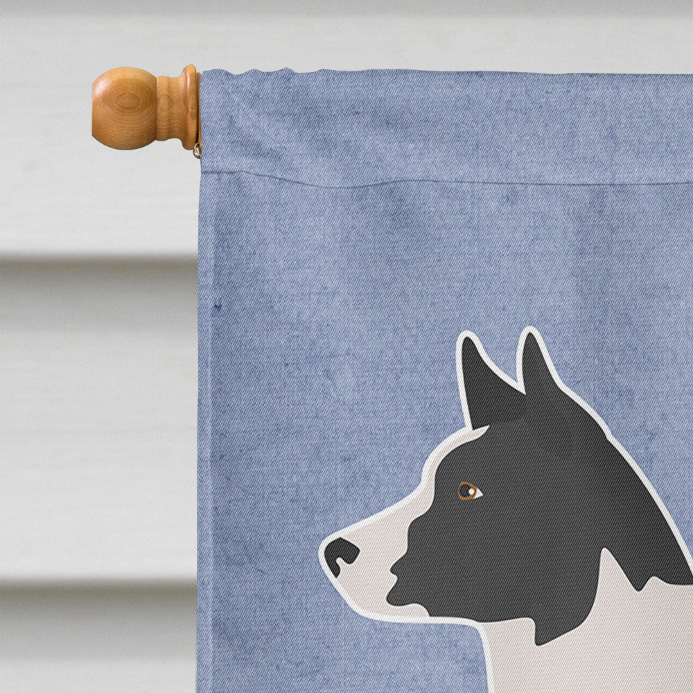 Canaan Dog Welcome House Flag 28x40 Porch Sleeve Pole Decorative Outside Yard Banner Artwork Wall Hanging, Polyester