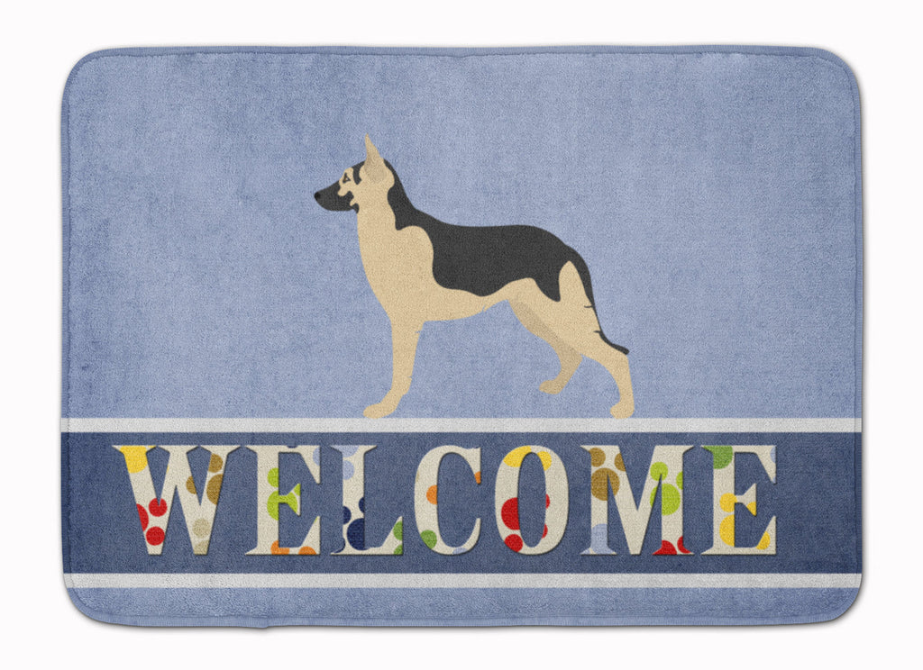 German Shepherd Welcome Memory Foam Kitchen Mat Machine Washable Anti-Fatigue Cushion Comfort Bath or Kitchen Rug