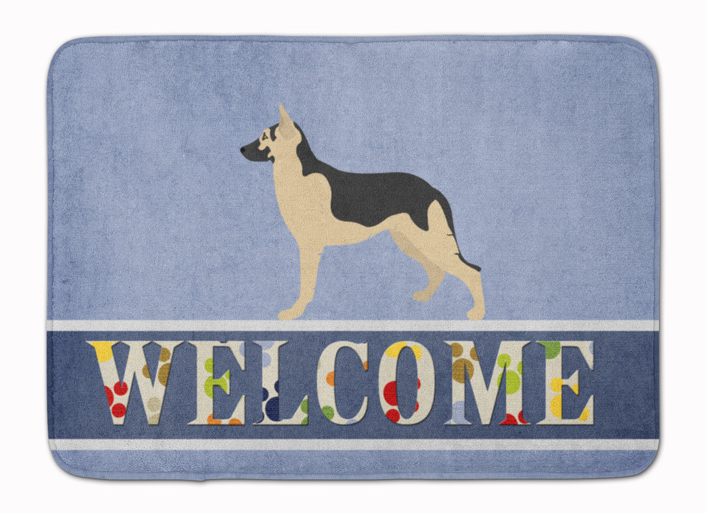 German Shepherd Welcome Memory Foam Kitchen Mat Machine Washable Anti-Fatigue Cushion Comfort Bath or Kitchen Rug