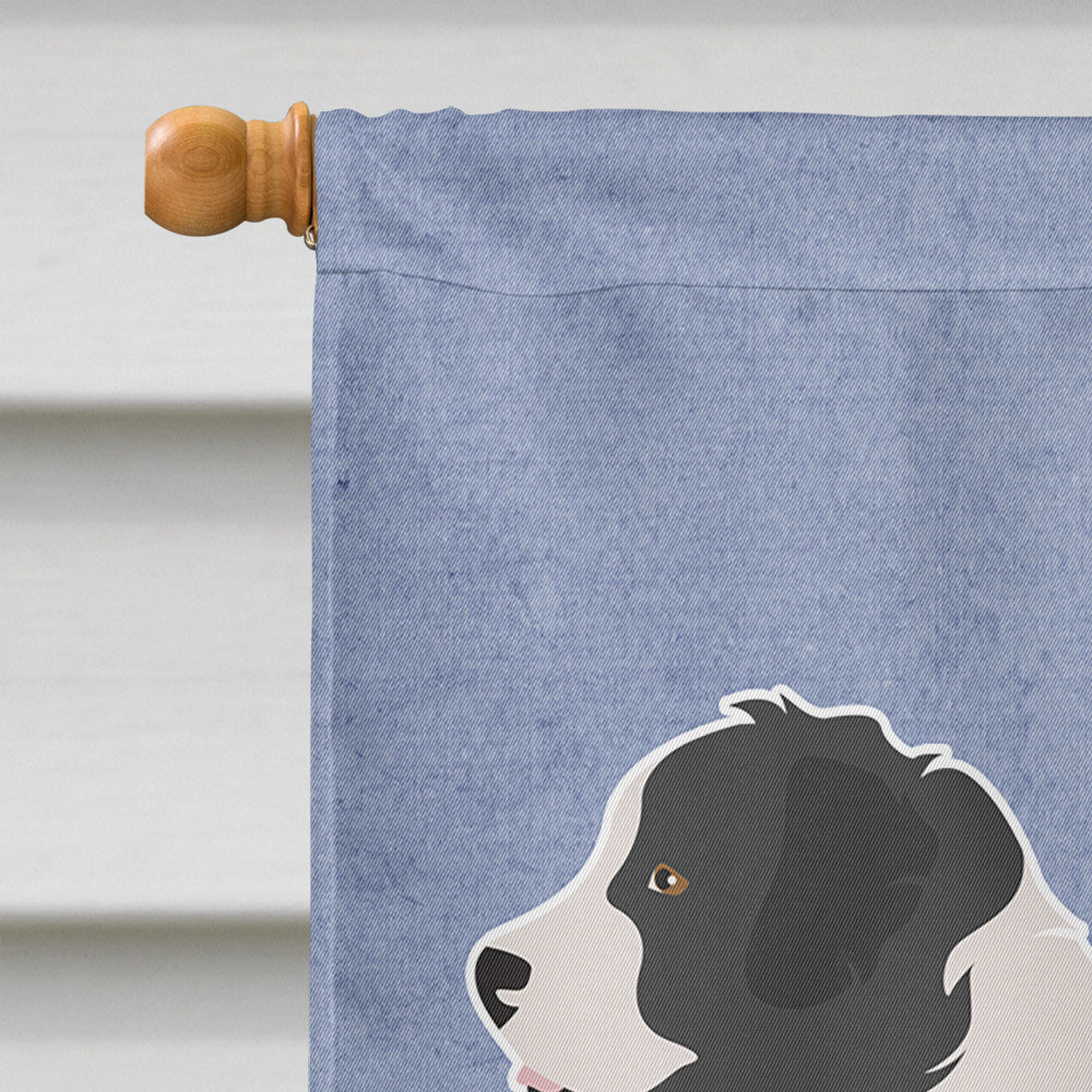 Landseer Welcome House Flag 28x40 Porch Sleeve Pole Decorative Outside Yard Banner Artwork Wall Hanging, Polyester