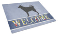 Mudi Welcome Cutting Board Tempered Glass Kitchen Cutting Surface, Heat Resistant Chopping, Non-Slip Feet, Food Prep & Serving