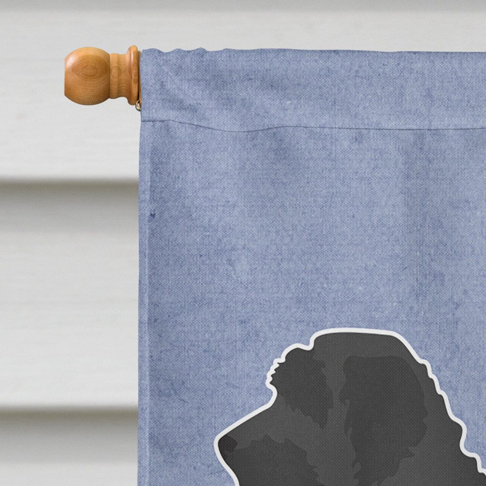 Labradoodle Welcome House Flag 28x40 Porch Sleeve Pole Decorative Outside Yard Banner Artwork Wall Hanging, Polyester