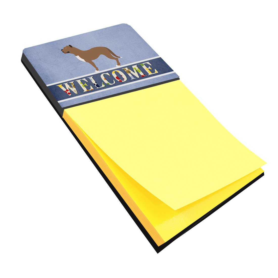 Perro de Presa Canario Watercolor Sticky Note Holder Refillable Dispenser Desk Accessory 3x3 Pad Gift