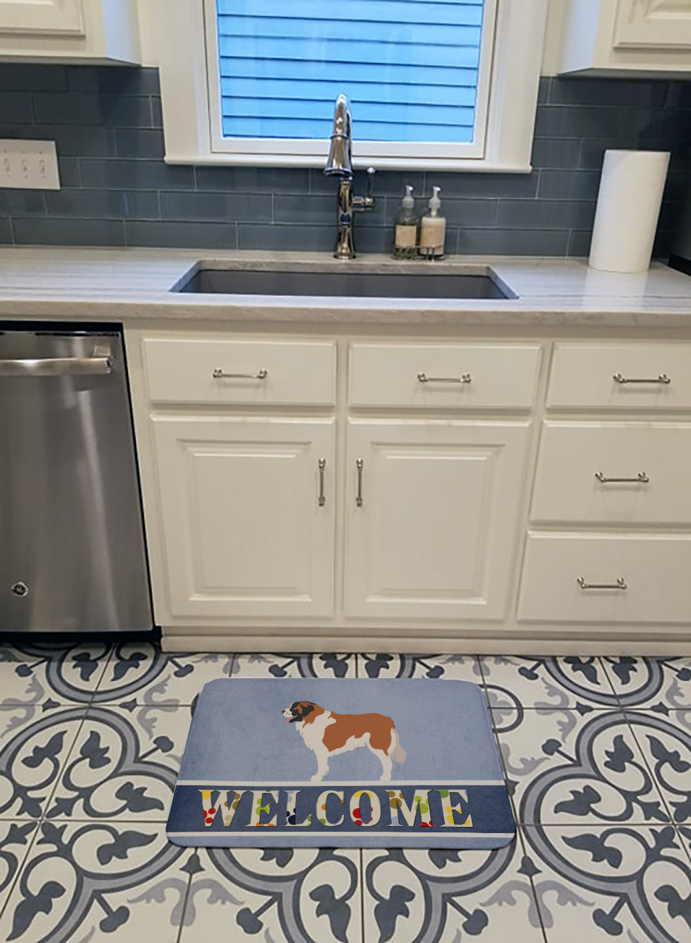 Moscow Watchdog Memory Foam Kitchen Mat Machine Washable Anti-Fatigue Cushion Comfort Bath or Kitchen Rug