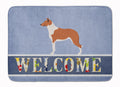 Smooth Collie Welcome Memory Foam Kitchen Mat Machine Washable Anti-Fatigue Cushion Comfort Bath or Kitchen Rug