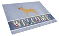Alano Espanol Spanish Bulldog Cutting Board Tempered Glass Kitchen Cutting Surface, Heat Resistant Chopping, Non-Slip Feet, Food Prep & Serving