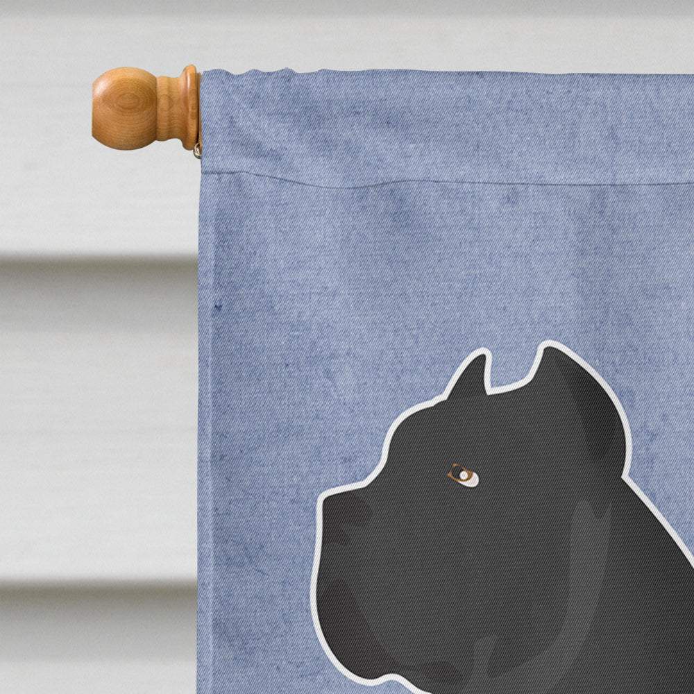Cane Corso Welcome House Flag 28x40 Porch Sleeve Pole Decorative Outside Yard Banner Artwork Wall Hanging, Polyester