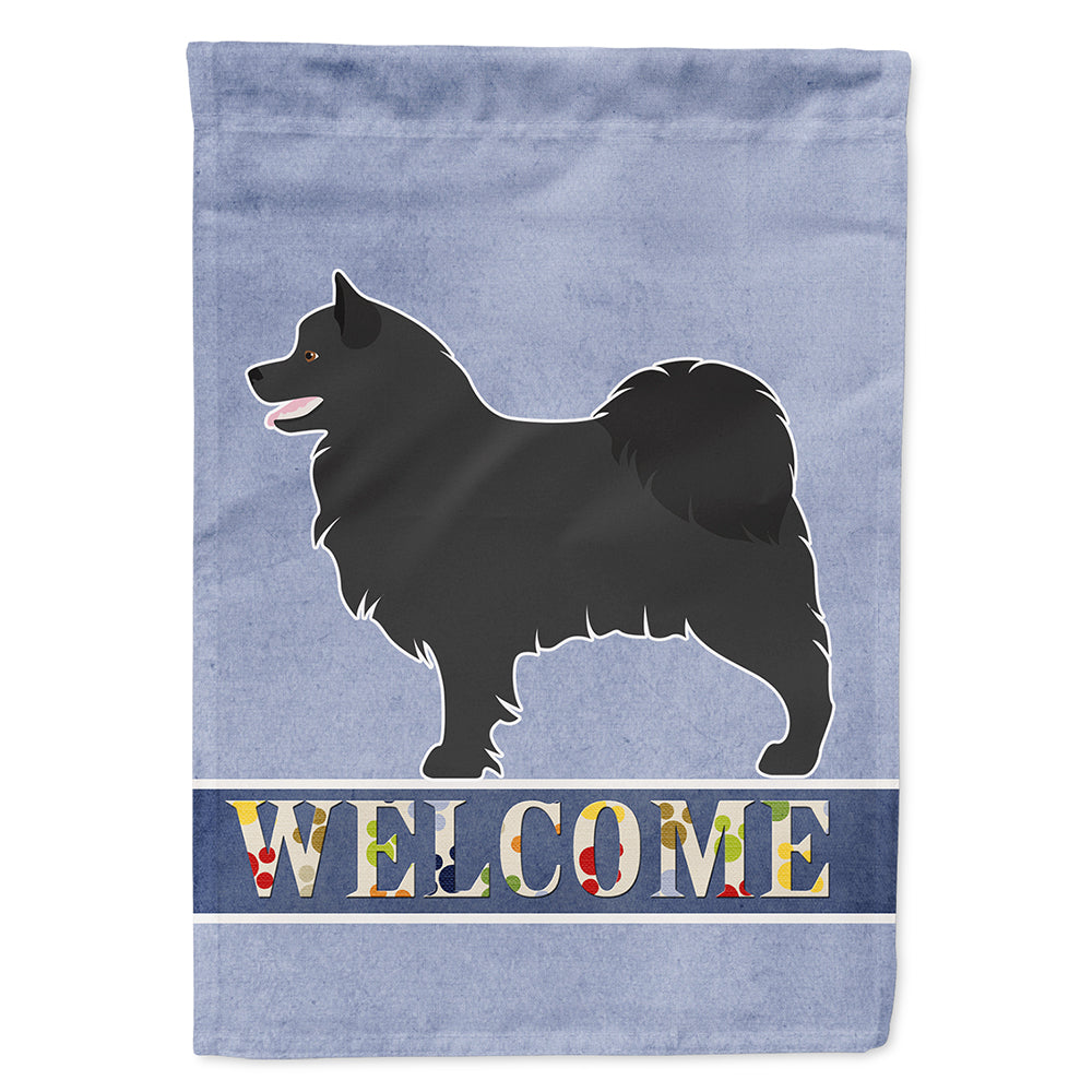 Swedish Lapphund Welcome House Flag 28x40 Porch Sleeve Pole Decorative Outside Yard Banner Artwork Wall Hanging, Polyester
