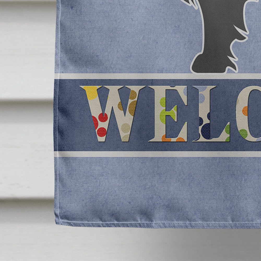 Swedish Lapphund Welcome House Flag 28x40 Porch Sleeve Pole Decorative Outside Yard Banner Artwork Wall Hanging, Polyester