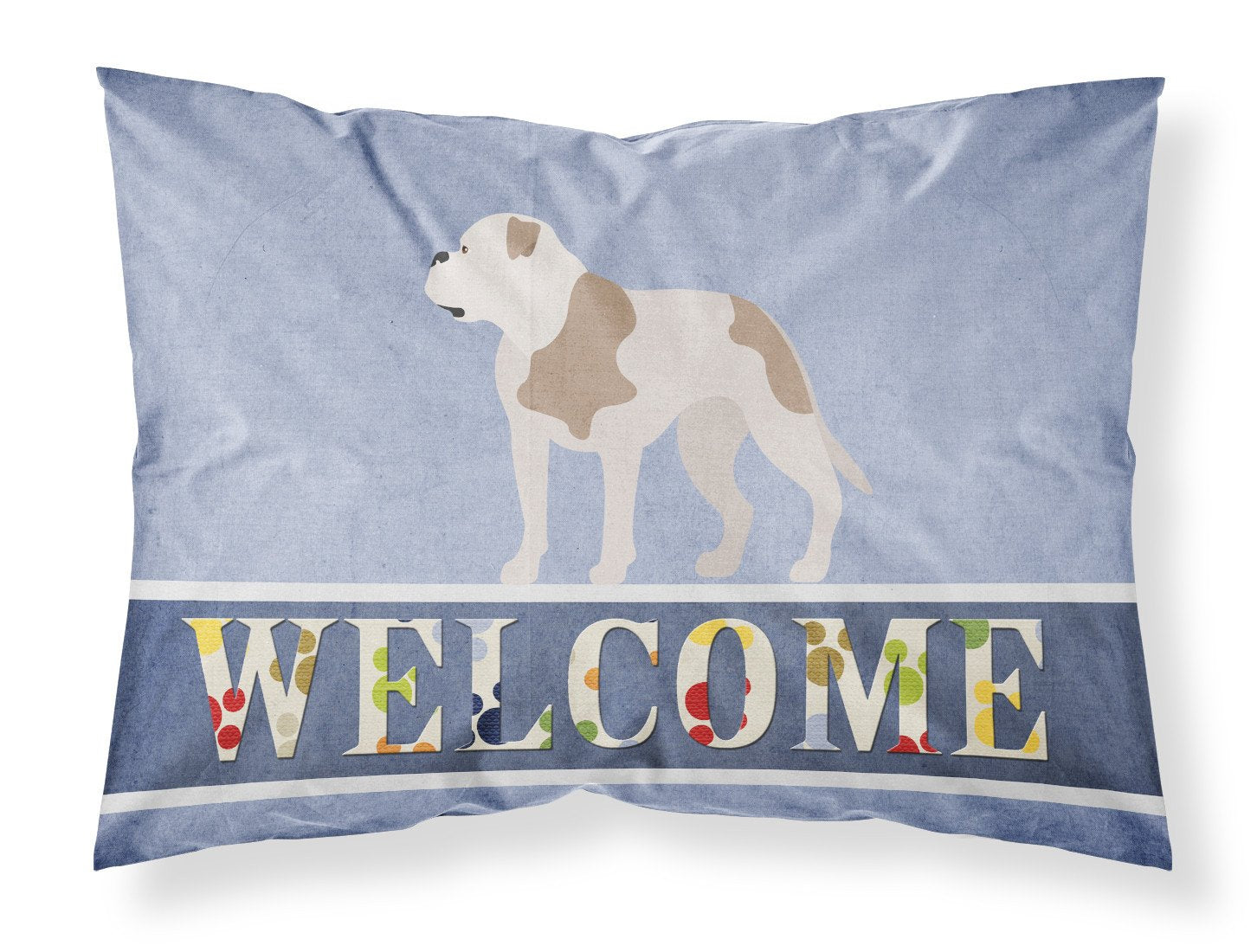 American Bulldog Welcome Standard Pillowcase Lightweight Super Soft Easy Care Decorative Artwork Pillowcase, Standard