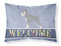 Schnauzer Welcome Standard Pillowcase Lightweight Super Soft Easy Care Decorative Artwork Pillowcase, Standard
