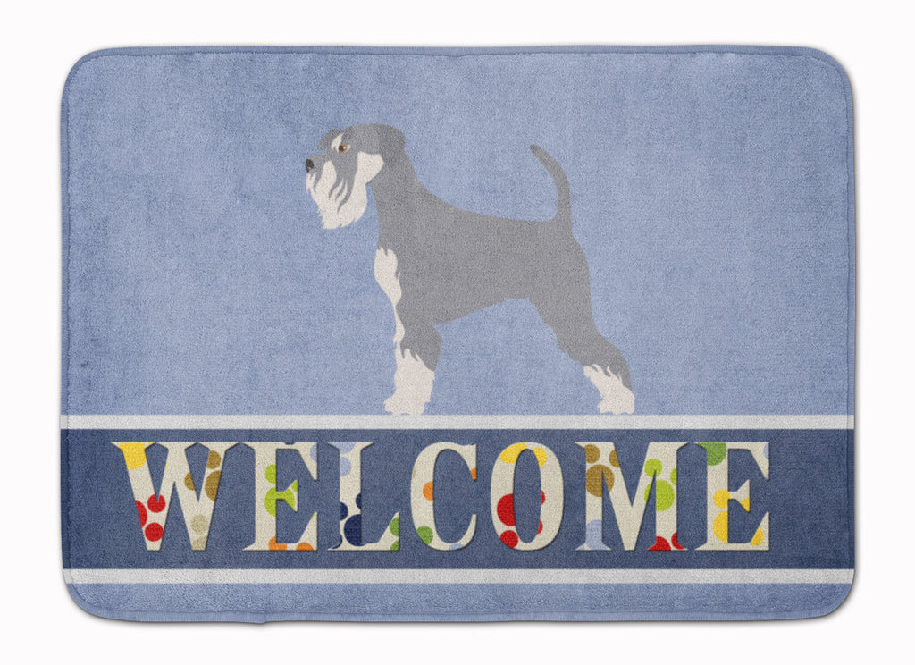 Schnauzer Welcome Memory Foam Kitchen Mat Machine Washable Anti-Fatigue Cushion Comfort Bath or Kitchen Rug