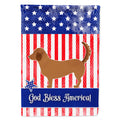 Alpine Dachsbrake American House Flag 28x40 Porch Sleeve Pole Decorative Outside Yard Banner Artwork Wall Hanging, Polyester