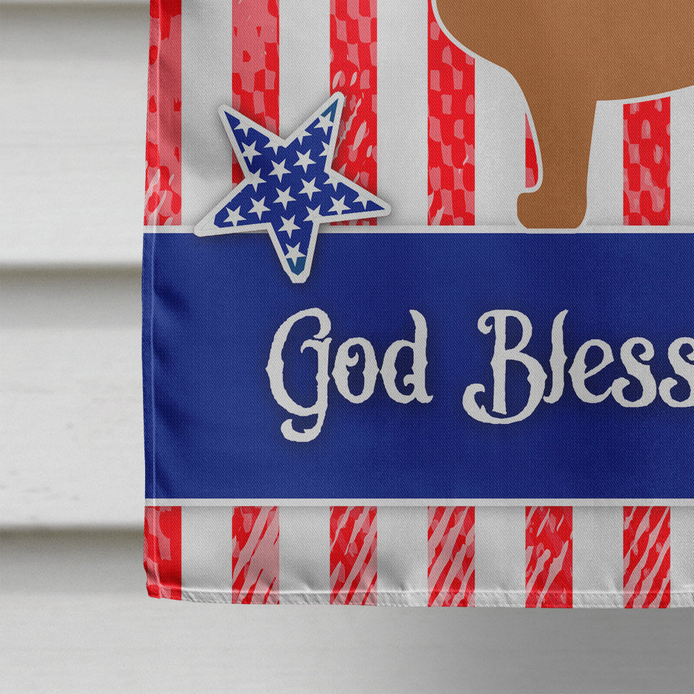 Alpine Dachsbrake American House Flag 28x40 Porch Sleeve Pole Decorative Outside Yard Banner Artwork Wall Hanging, Polyester