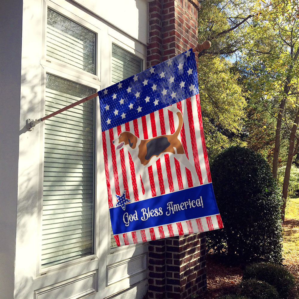 American Foxhound American House Flag 28x40 Porch Sleeve Pole Decorative Outside Yard Banner Artwork Wall Hanging, Polyester
