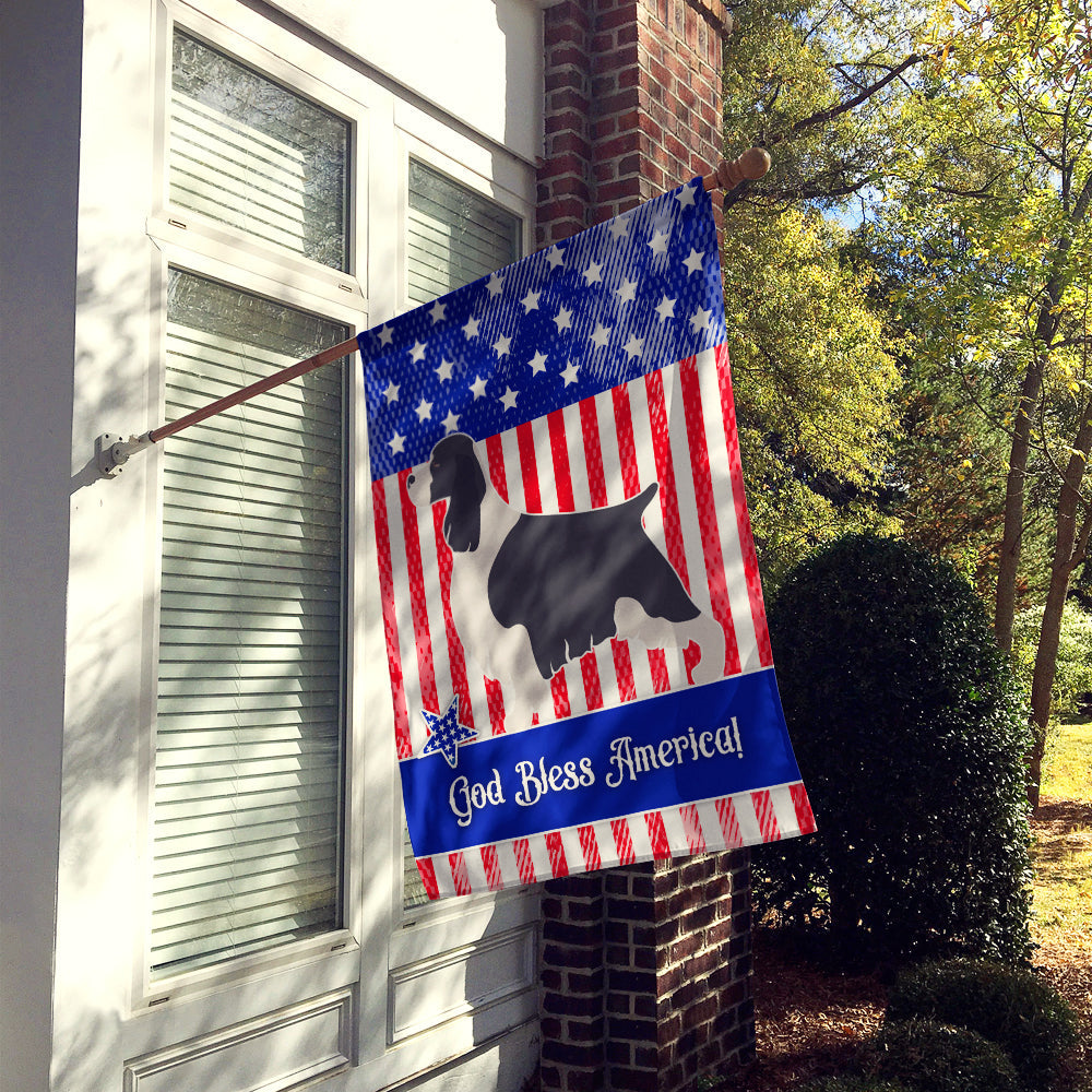 English Springer Spaniel American House Flag 28x40 Porch Sleeve Pole Decorative Outside Yard Banner Artwork Wall Hanging, Polyester