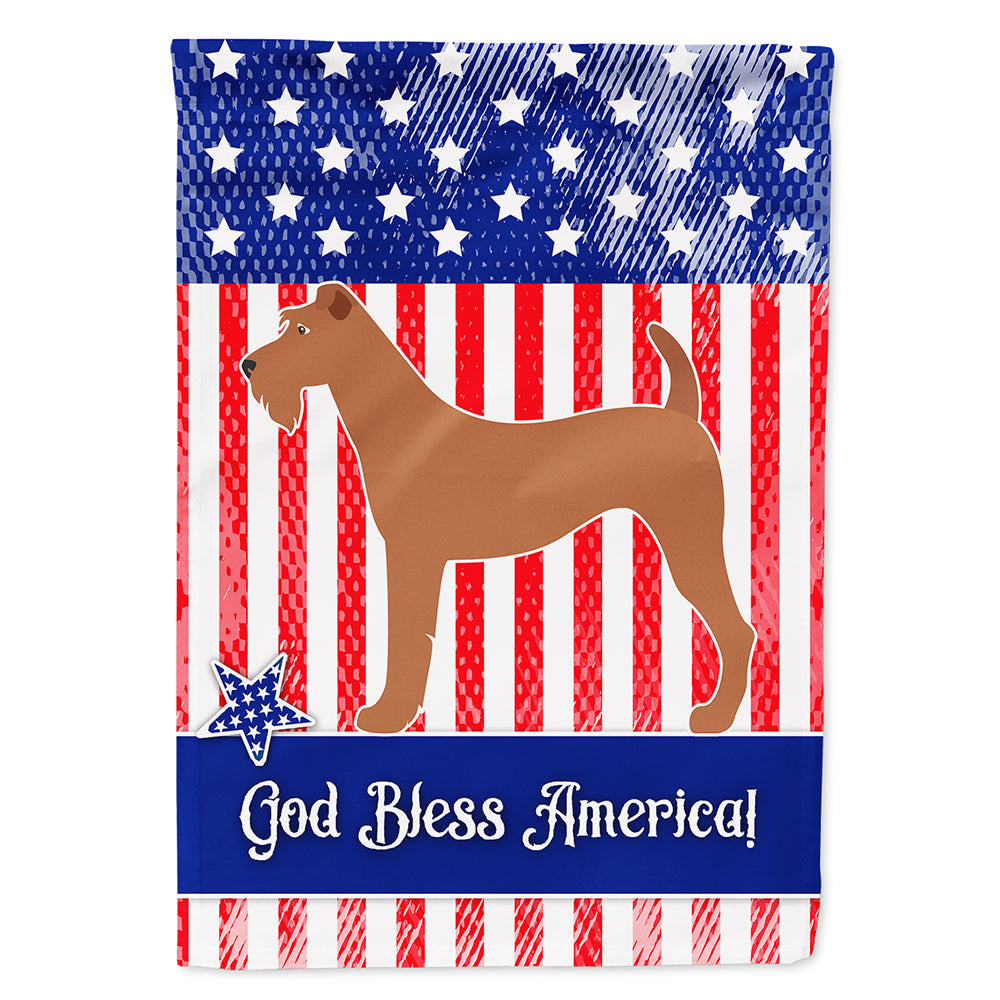 Irish Terrier American House Flag 28x40 Porch Sleeve Pole Decorative Outside Yard Banner Artwork Wall Hanging, Polyester
