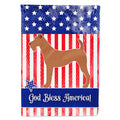 Irish Terrier American House Flag 28x40 Porch Sleeve Pole Decorative Outside Yard Banner Artwork Wall Hanging, Polyester