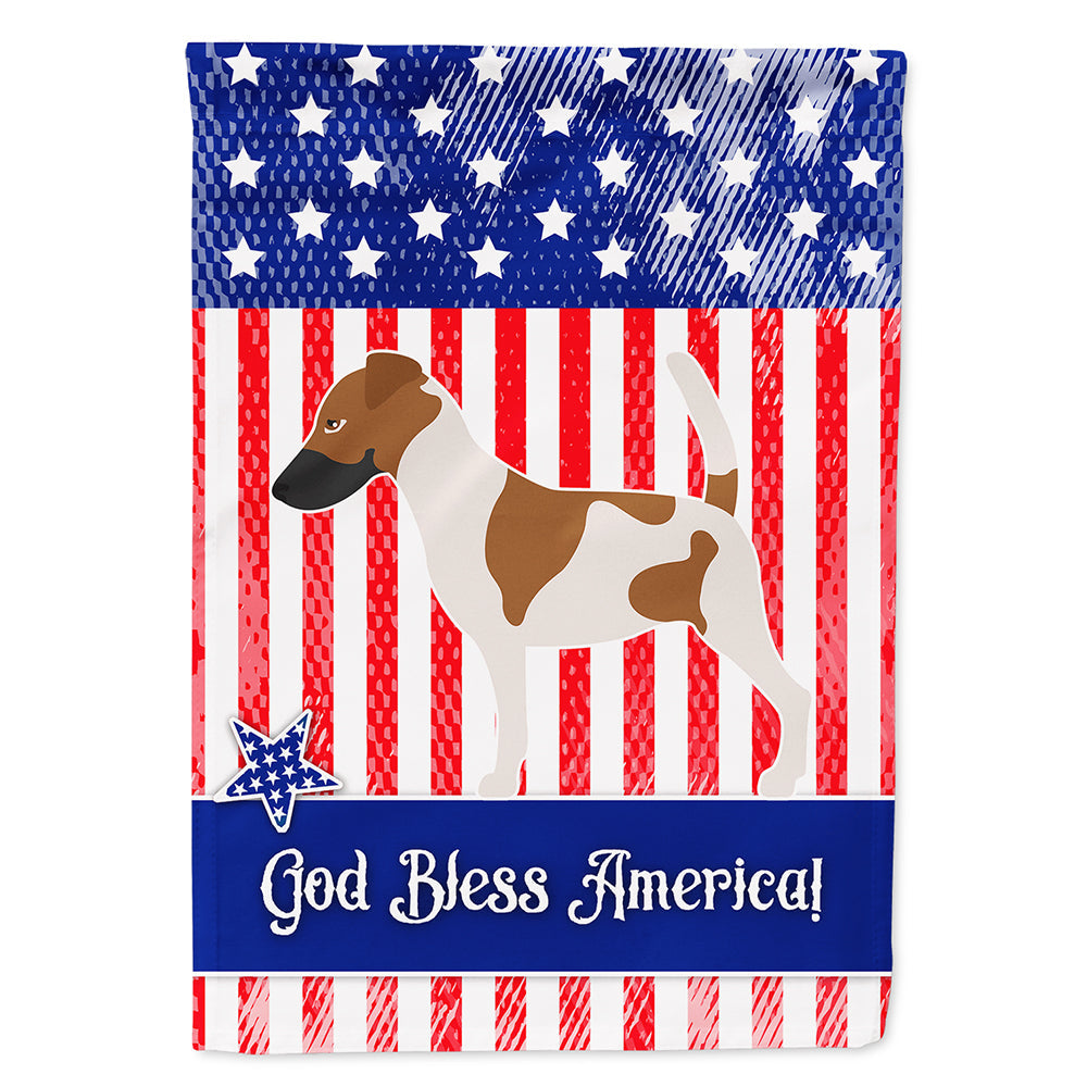 Smooth Fox Terrier American House Flag 28x40 Porch Sleeve Pole Decorative Outside Yard Banner Artwork Wall Hanging, Polyester