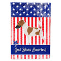 Smooth Fox Terrier American House Flag 28x40 Porch Sleeve Pole Decorative Outside Yard Banner Artwork Wall Hanging, Polyester