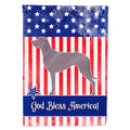 Weimaraner American House Flag 28x40 Porch Sleeve Pole Decorative Outside Yard Banner Artwork Wall Hanging, Polyester