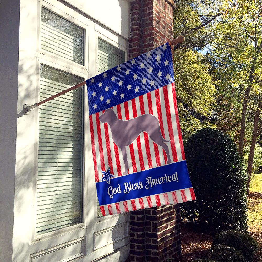 Weimaraner American House Flag 28x40 Porch Sleeve Pole Decorative Outside Yard Banner Artwork Wall Hanging, Polyester