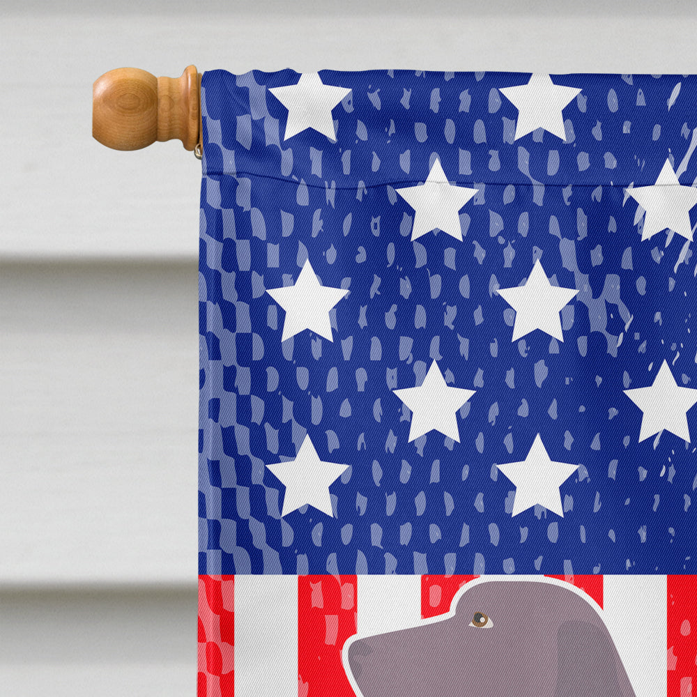 Weimaraner American House Flag 28x40 Porch Sleeve Pole Decorative Outside Yard Banner Artwork Wall Hanging, Polyester