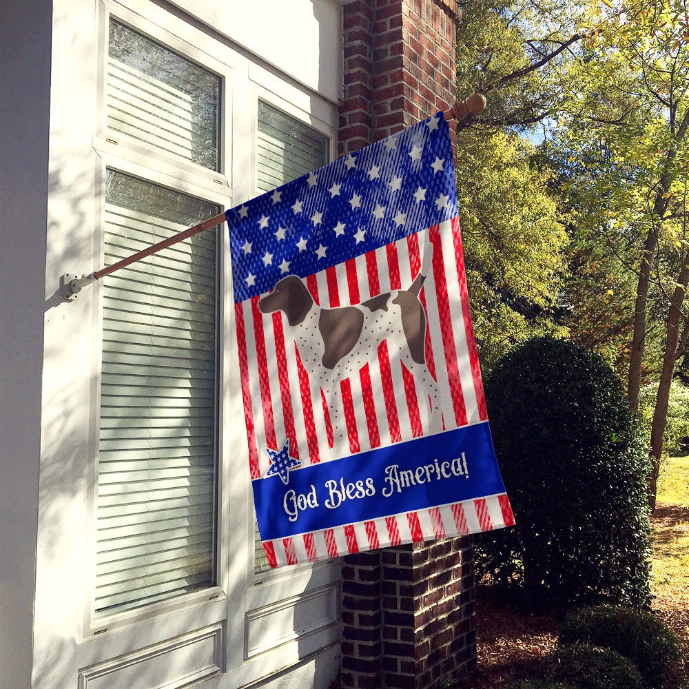 German Shorthaired Pointer American House Flag 28x40 Porch Sleeve Pole Decorative Outside Yard Banner Artwork Wall Hanging, Polyester