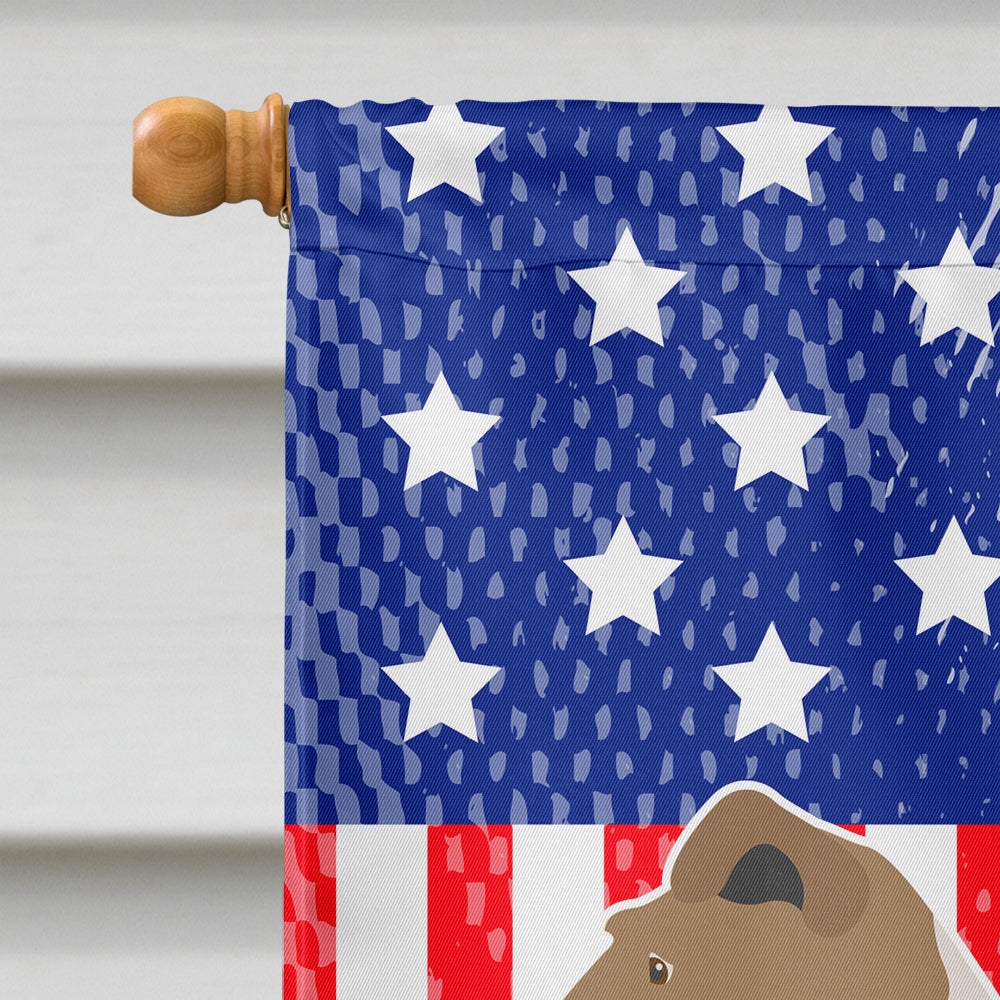 Wire Fox Terrier American House Flag 28x40 Porch Sleeve Pole Decorative Outside Yard Banner Artwork Wall Hanging, Polyester