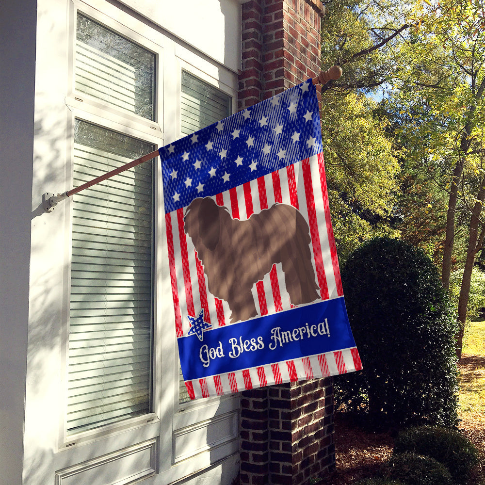 Bergamasco Shepherd American House Flag 28x40 Porch Sleeve Pole Decorative Outside Yard Banner Artwork Wall Hanging, Polyester