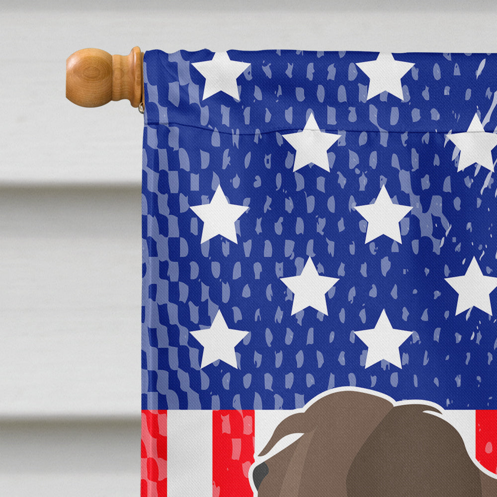Bergamasco Shepherd American House Flag 28x40 Porch Sleeve Pole Decorative Outside Yard Banner Artwork Wall Hanging, Polyester