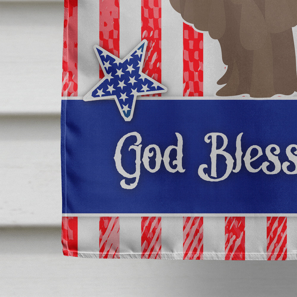 Bergamasco Shepherd American House Flag 28x40 Porch Sleeve Pole Decorative Outside Yard Banner Artwork Wall Hanging, Polyester