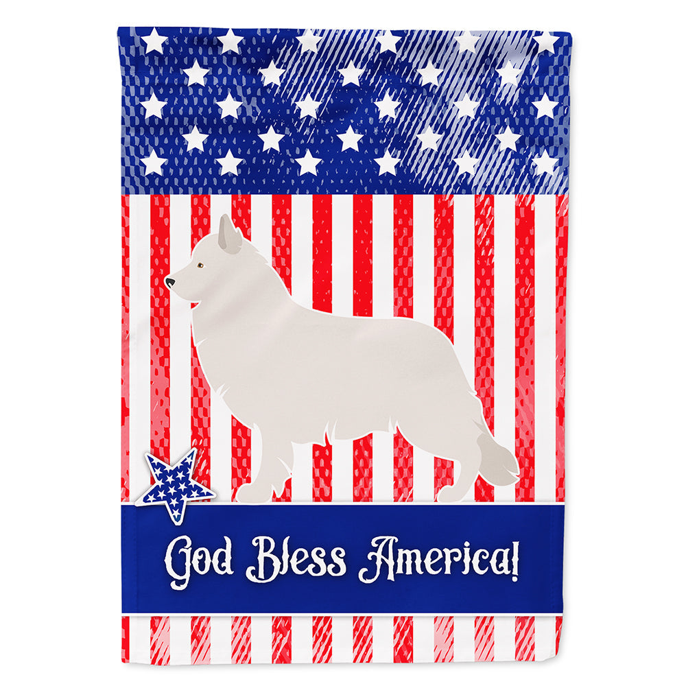 Berger Blanc Suisse American House Flag 28x40 Porch Sleeve Pole Decorative Outside Yard Banner Artwork Wall Hanging, Polyester