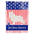 Berger Blanc Suisse American House Flag 28x40 Porch Sleeve Pole Decorative Outside Yard Banner Artwork Wall Hanging, Polyester