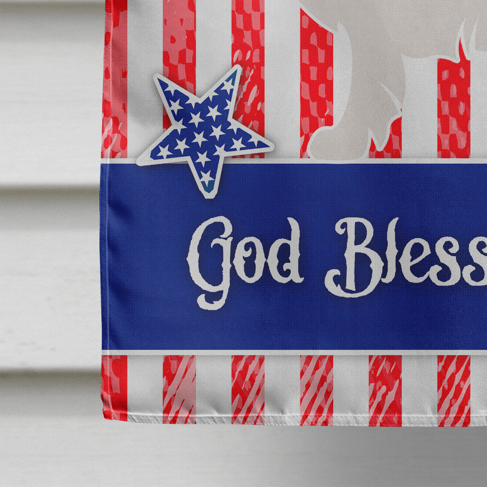 Berger Blanc Suisse American House Flag 28x40 Porch Sleeve Pole Decorative Outside Yard Banner Artwork Wall Hanging, Polyester