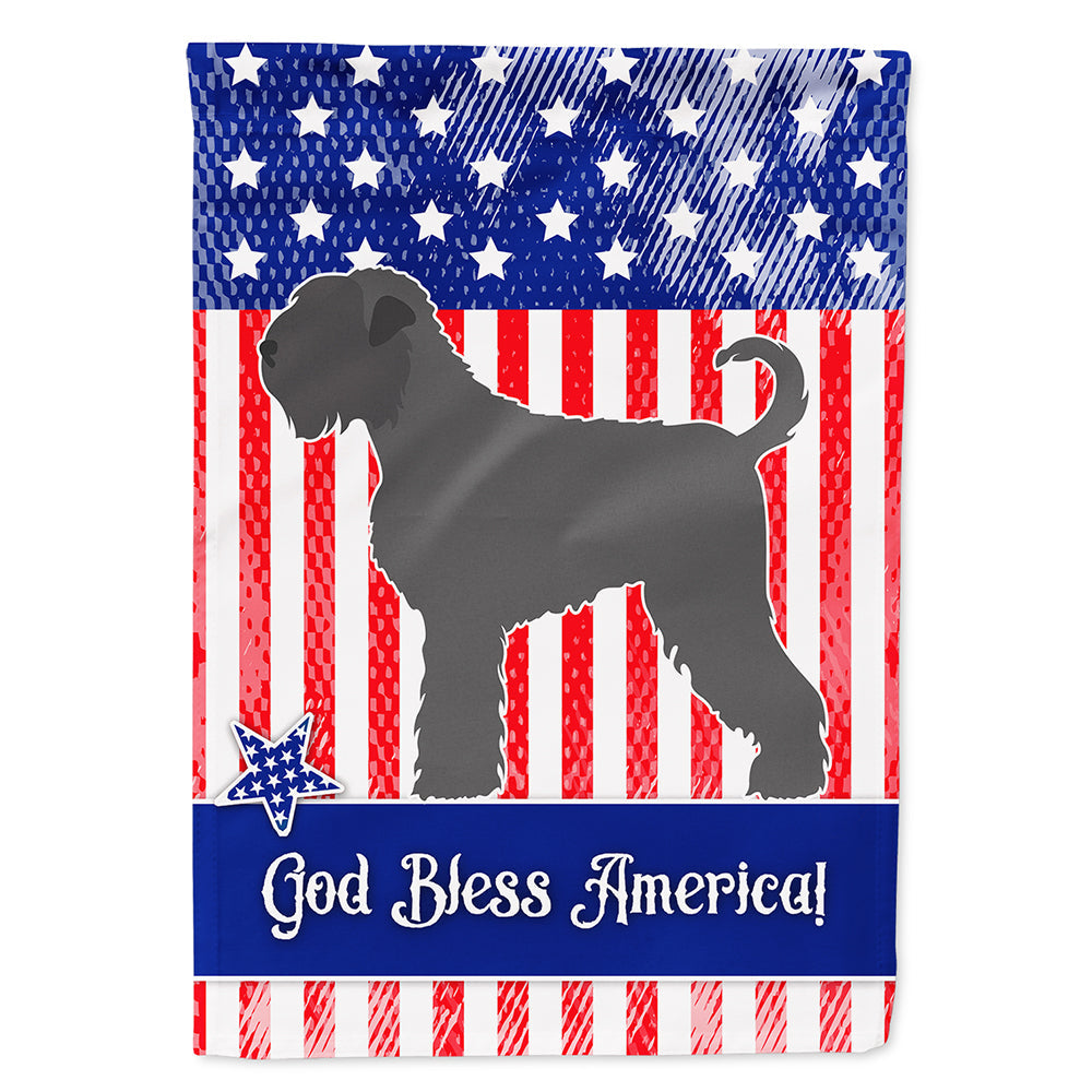 Black Russian Terrier American House Flag 28x40 Porch Sleeve Pole Decorative Outside Yard Banner Artwork Wall Hanging, Polyester