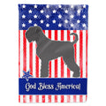 Black Russian Terrier American House Flag 28x40 Porch Sleeve Pole Decorative Outside Yard Banner Artwork Wall Hanging, Polyester