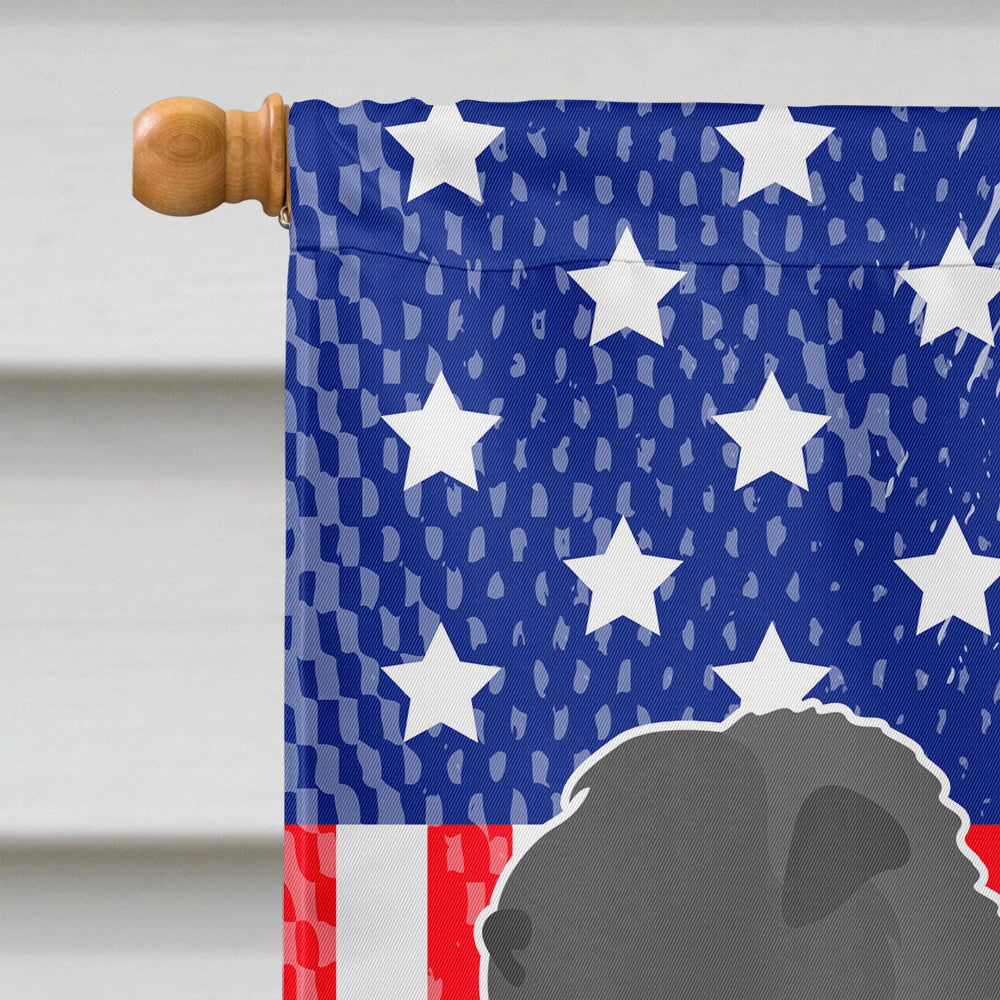 Black Russian Terrier American House Flag 28x40 Porch Sleeve Pole Decorative Outside Yard Banner Artwork Wall Hanging, Polyester