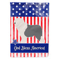 Old English Sheepdog Bobtail American House Flag 28x40 Porch Sleeve Pole Decorative Outside Yard Banner Artwork Wall Hanging, Polyester
