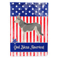 Saarloos Wolfdog American House Flag 28x40 Porch Sleeve Pole Decorative Outside Yard Banner Artwork Wall Hanging, Polyester